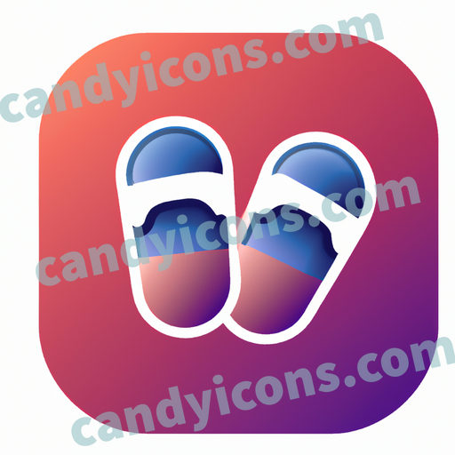 a pair of slippers app icon - ai app icon generator - phone app icon - app icon aesthetic