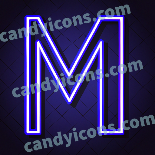 A sharp, angular letter M  app icon - ai app icon generator - phone app icon - app icon aesthetic