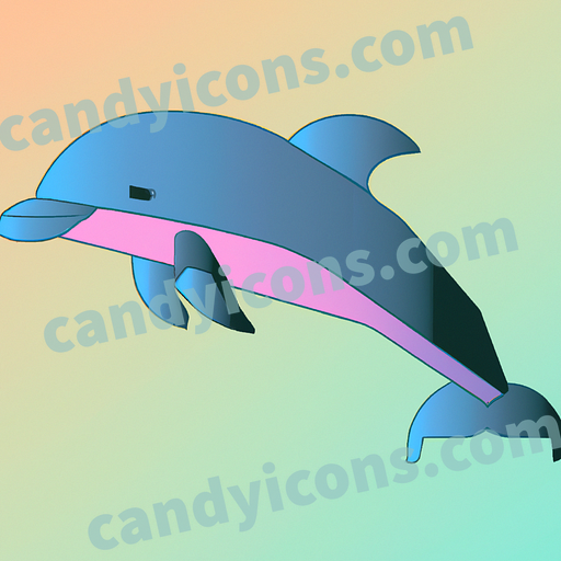 A playful and energetic dolphin with fins  app icon - ai app icon generator - phone app icon - app icon aesthetic