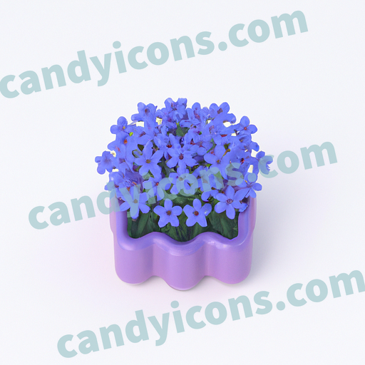A spray of tiny blue forget-me-not flowers  app icon - ai app icon generator - phone app icon - app icon aesthetic