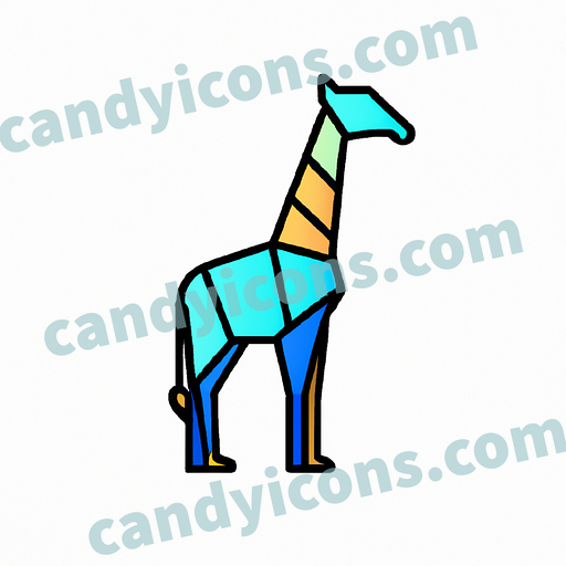 A detailed giraffe  app icon - ai app icon generator - phone app icon - app icon aesthetic