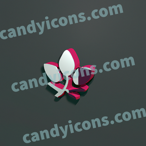 A stylized magnolia blossom  app icon - ai app icon generator - phone app icon - app icon aesthetic