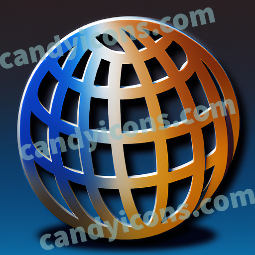 A stylized globe  app icon - ai app icon generator - phone app icon - app icon aesthetic