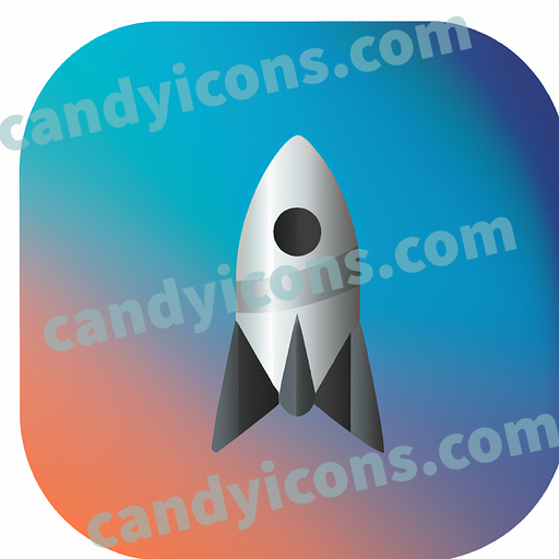 A stylized rocket  app icon - ai app icon generator - phone app icon - app icon aesthetic