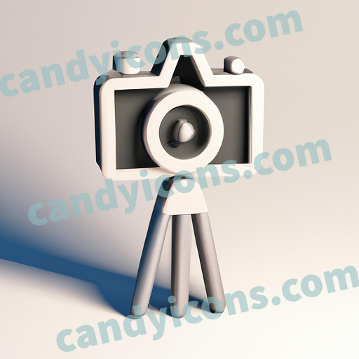 A stylized camera on a tripod  app icon - ai app icon generator - phone app icon - app icon aesthetic