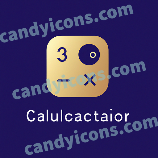 A minimalist calculator with numbers  app icon - ai app icon generator - phone app icon - app icon aesthetic