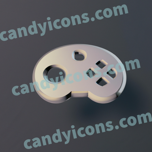 An app icon of A game controller in gray , chocolate , slate blue , dusty rose color scheme