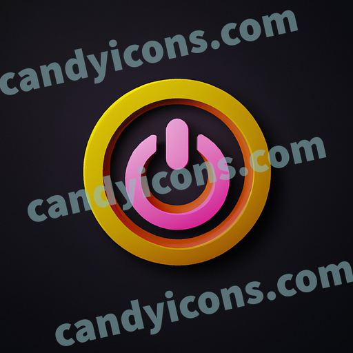 A stylized power button  app icon - ai app icon generator - phone app icon - app icon aesthetic