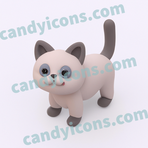 A fluffy, playful kitten  app icon - ai app icon generator - phone app icon - app icon aesthetic
