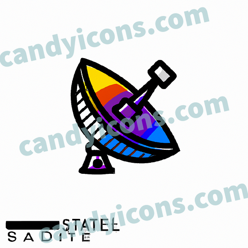 A stylized satellite dish  app icon - ai app icon generator - phone app icon - app icon aesthetic