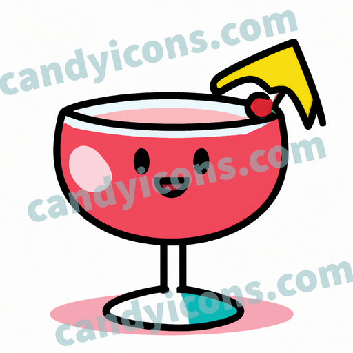 a glass of cocktail app icon - ai app icon generator - phone app icon - app icon aesthetic