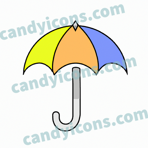 A minimalist umbrella  app icon - ai app icon generator - phone app icon - app icon aesthetic