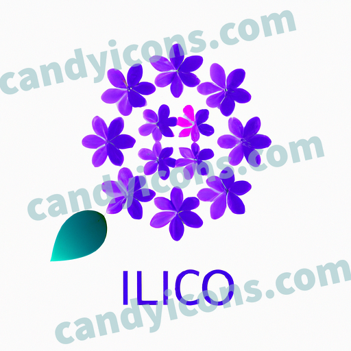 A fragrant and colorful set of lilacs  app icon - ai app icon generator - phone app icon - app icon aesthetic