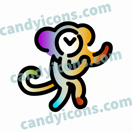 A playful and mischievous monkey  app icon - ai app icon generator - phone app icon - app icon aesthetic