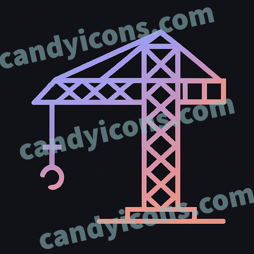 A towering construction crane  app icon - ai app icon generator - phone app icon - app icon aesthetic