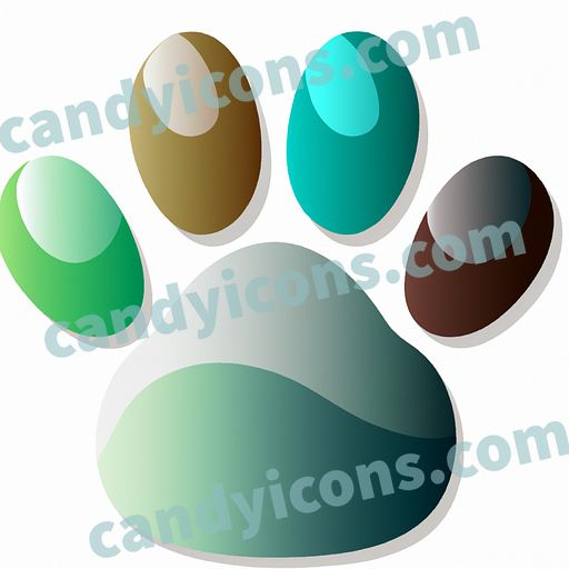 A stylized paw print app icon - ai app icon generator - phone app icon - app icon aesthetic