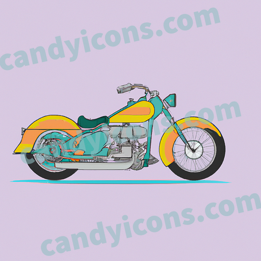 A vintage Harley Davidson motorcycle  app icon - ai app icon generator - phone app icon - app icon aesthetic