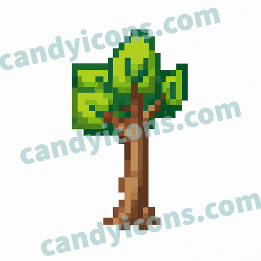 A stylized tree with leaves  app icon - ai app icon generator - phone app icon - app icon aesthetic
