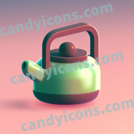 a tea kettle app icon - ai app icon generator - phone app icon - app icon aesthetic