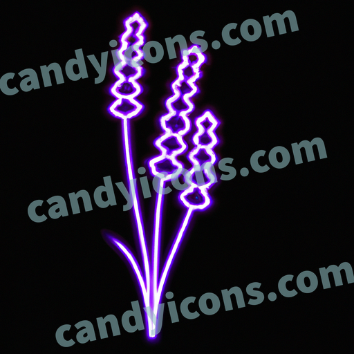 A tall, slender lavender stem with purple flowers  app icon - ai app icon generator - phone app icon - app icon aesthetic