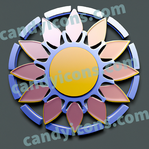 A stylized sun  app icon - ai app icon generator - phone app icon - app icon aesthetic