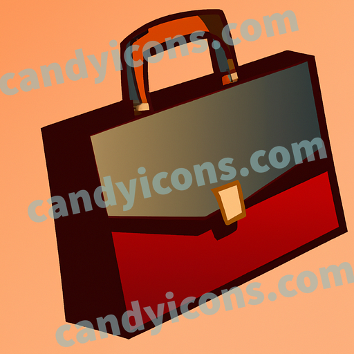 A stylized briefcase with a handle  app icon - ai app icon generator - phone app icon - app icon aesthetic