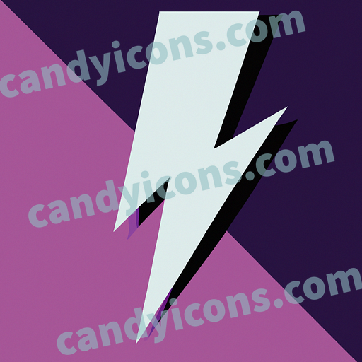 A stylized thunderbolt  app icon - ai app icon generator - phone app icon - app icon aesthetic