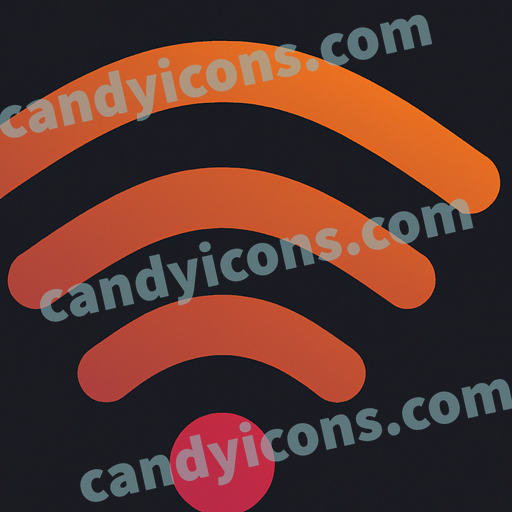 A stylized wifi signal icon  app icon - ai app icon generator - phone app icon - app icon aesthetic