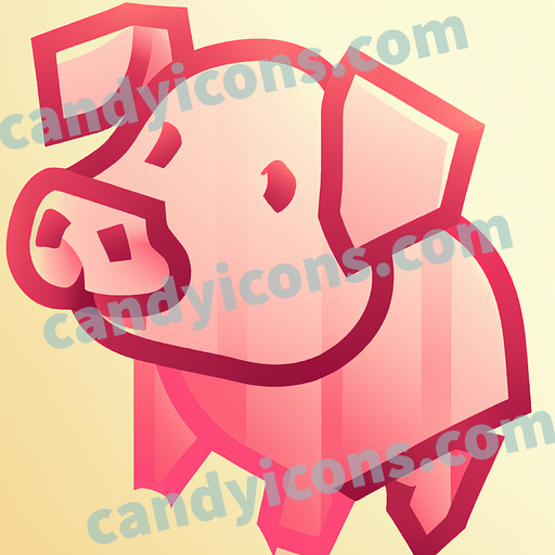 A playful, adorable piglet  app icon - ai app icon generator - phone app icon - app icon aesthetic
