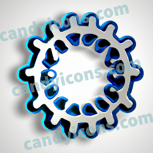 A stylized gear cog  app icon - ai app icon generator - phone app icon - app icon aesthetic