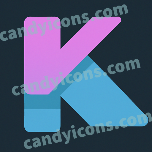 An industrial, blocky letter K  app icon - ai app icon generator - phone app icon - app icon aesthetic