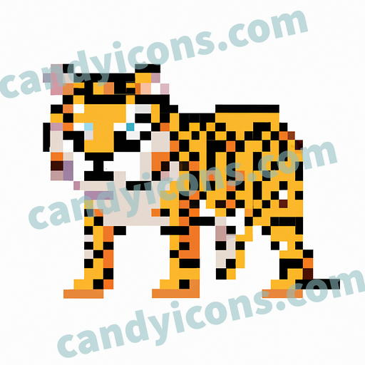 A majestic and powerful tiger  app icon - ai app icon generator - phone app icon - app icon aesthetic