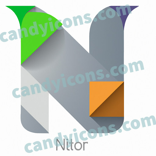 A sleek, futuristic letter N  app icon - ai app icon generator - phone app icon - app icon aesthetic