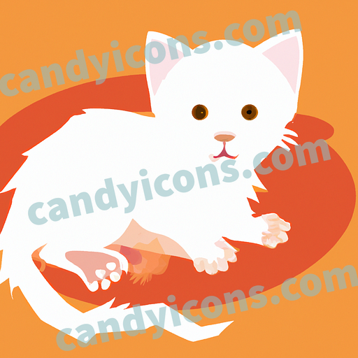 A fluffy, playful kitten  app icon - ai app icon generator - phone app icon - app icon aesthetic