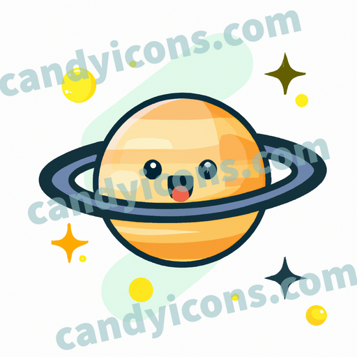 the Saturn planet app icon - ai app icon generator - phone app icon - app icon aesthetic