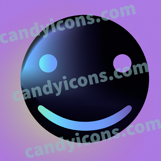 A cool, dispassionate smiley face  app icon - ai app icon generator - phone app icon - app icon aesthetic