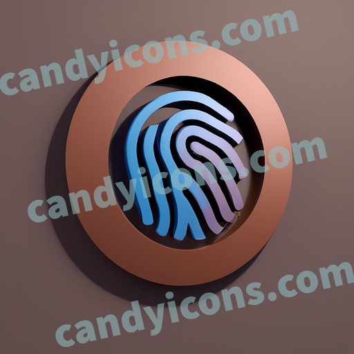A stylized fingerprint icon  app icon - ai app icon generator - phone app icon - app icon aesthetic