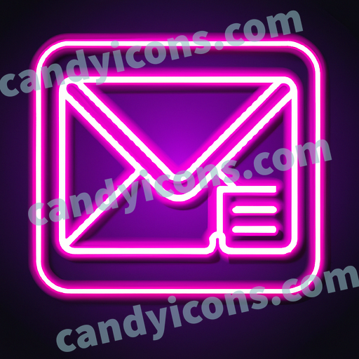 A stylized mail envelope with a stamp  app icon - ai app icon generator - phone app icon - app icon aesthetic