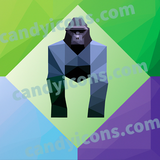 A proud, confident gorilla  app icon - ai app icon generator - phone app icon - app icon aesthetic