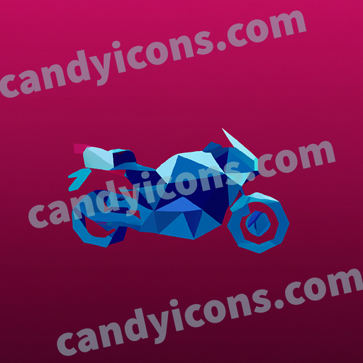 A sleek, speedy motorbike  app icon - ai app icon generator - phone app icon - app icon aesthetic