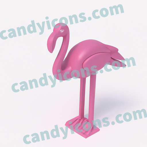 An elegant, poised flamingo  app icon - ai app icon generator - phone app icon - app icon aesthetic