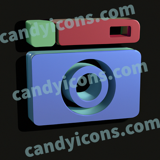 A cute, cartoon-style camera app icon - ai app icon generator - phone app icon - app icon aesthetic