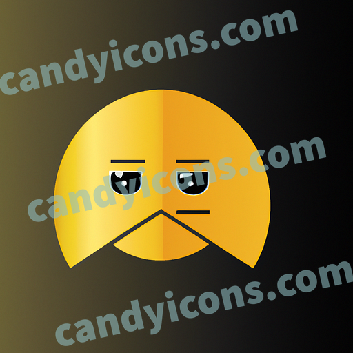 A sullen, sulking smiley face  app icon - ai app icon generator - phone app icon - app icon aesthetic