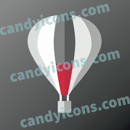 A playful, cartoon-style hot air balloon  app icon - ai app icon generator - phone app icon - app icon aesthetic
