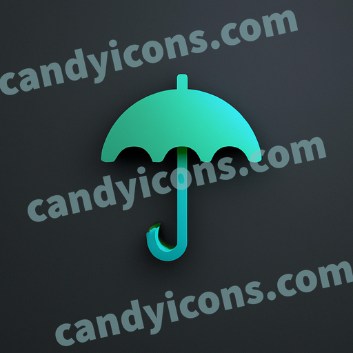 A minimalist umbrella icon  app icon - ai app icon generator - phone app icon - app icon aesthetic