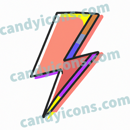 A stylized lightning storm with thunderbolts  app icon - ai app icon generator - phone app icon - app icon aesthetic