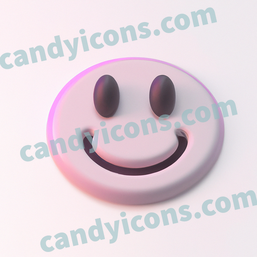 A confident and self-assured smiley face  app icon - ai app icon generator - phone app icon - app icon aesthetic