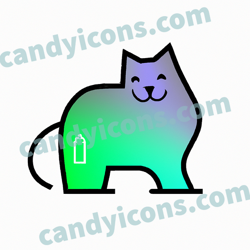 A charming and curious house cat - 6072- CandyIcons