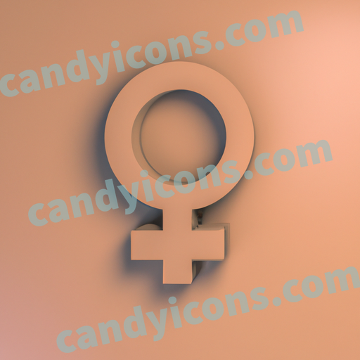An app icon of Venus in salmon , lily , wheat color scheme
