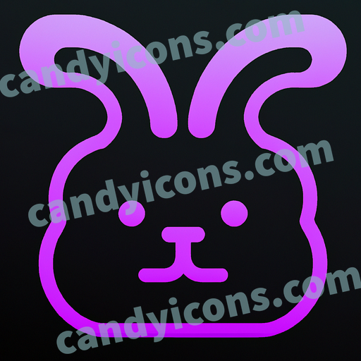 A sweet and fuzzy bunny rabbit  app icon - ai app icon generator - phone app icon - app icon aesthetic